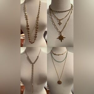 Gold and Silver Necklace Set